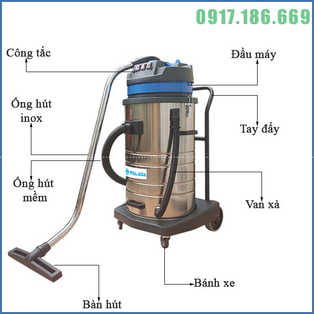 Máy hút bụi cho nhà xưởng Palada PD 90