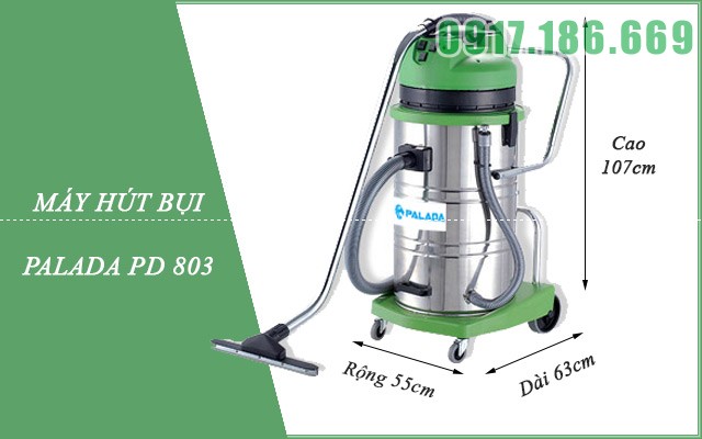 Máy hút bụi sàn nhà xưởng công nghiệp Palada PD 803