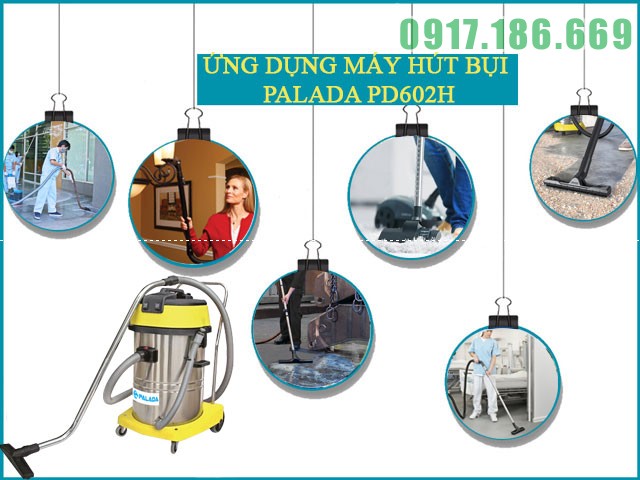 Máy hút bụi công nghiệp không ồn Palada PD602H-3 dùng cho nhiều nơi