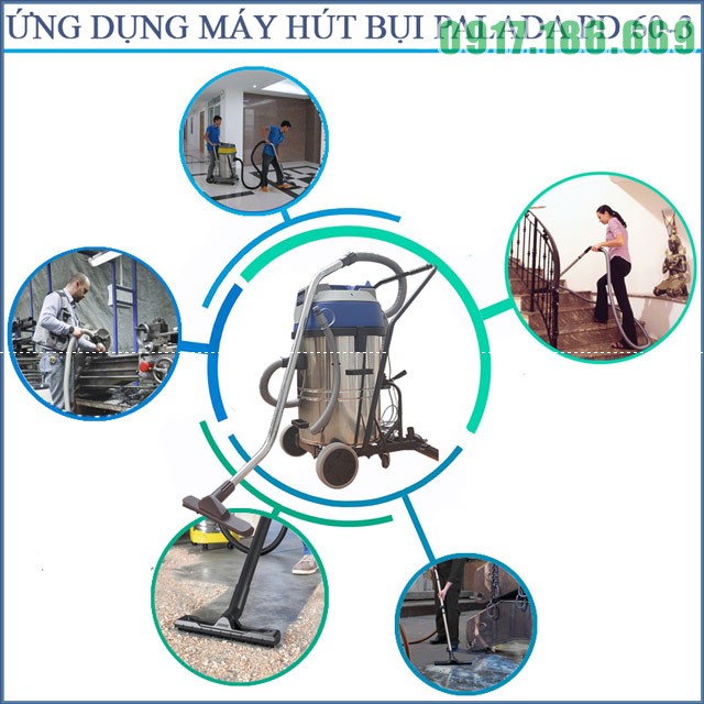 Máy hút bụi trong nhà xưởng Palada PD 60-3 ứng dụng