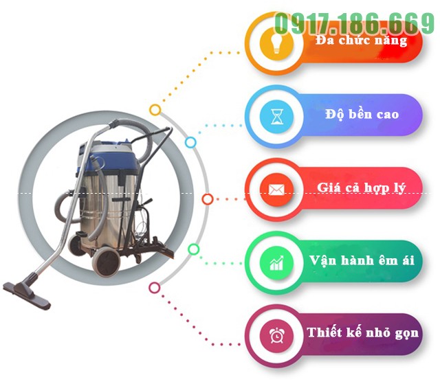 Máy hút bụi trong nhà xưởng Palada PD 60-3-2