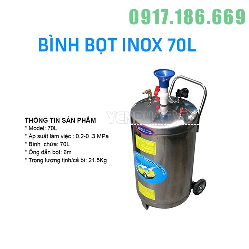 Bình phun bọt tuyết inox 70L