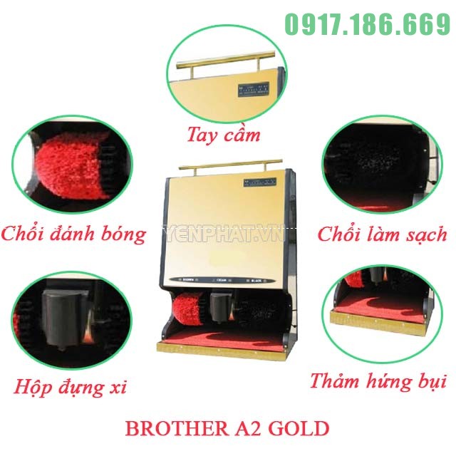 Máy đánh giày Brother Apus A2 Gold